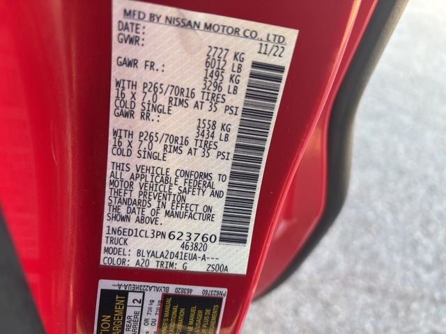 2023 Nissan Frontier S